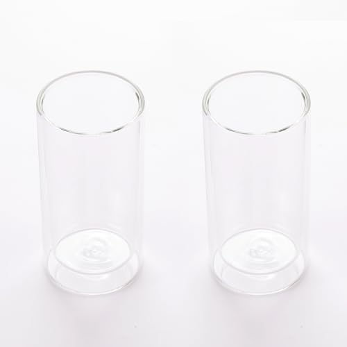 Image of UMAI Double Wall Borosilicate Glass Coffee Mug (Set of 2) 250ml | High Thermal Resistance | Microwave & Dishwasher Safe | Gifting Pack for Friends /Family /Couples | Transparent Tea Cups Saucers.