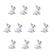 Aqiong Hibeilinq 10pcs / Set Mini-Kaninchen Märchengarten Miniaturen Tier Miniatur for Terrarien Startseite Crafts Dekor Ornament Puppe Bastelmaterial (Size : 10pcs)