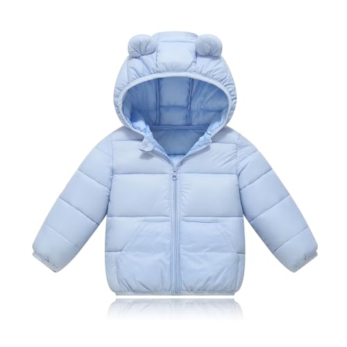 Toddler Puffer Jacket Fall Bear ears Lightweight Zip Up Girls Winter Coat Long Sleeve Solid Thermal Cute Down Jackets2