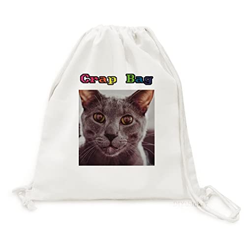 Sac à dos chat gris en toile idée cadeau originale pour passionnés d'animaux