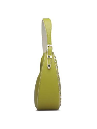 Image of Da Milano Women's Leather Shoulder Bag - Green