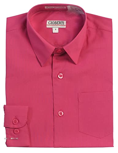 Image of Gioberti Boys Long Sleeve Solid Dress Shirt