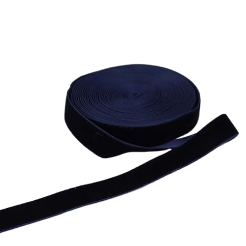 Velvet Ribbon for Gift Wrapping Christmas Decoration (045 (Navy Blue) 5/8 (15mm) x 5 Yards)