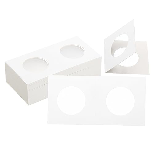 PATIKIL 2 x 2 Coin Flips, 50 Pack 29mm Cardboard Coin Holder...