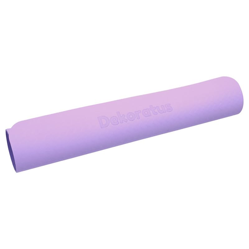 Image of Extra Wide Non Slippery TPE 6ft x 2.62ft x 6mm Yoga Mat for men, Women and Kids with hopscotch Play mat comes with Wooden Marker and bag cover - Purple