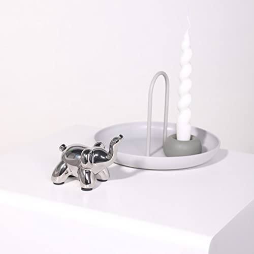 Ceierph Silver Balloon Elephant Statue Figurine, Small Home Decor Animal Sculpture Accent For Shelves And Table, Gift For Birthday Wedding Christmas Valentine #TOP4