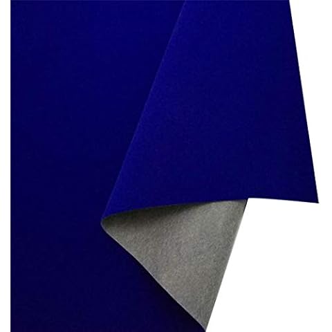 Self Adhesive Velvet Flocking Liner for Jewelry Drawer Craft Fabric Peel Stick Velvet Adhesive Liner 17.7 x 78.7 Inches (Blue) Cover