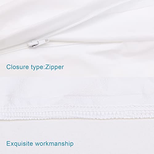 Ntbay AUSNTMFWPPC-S-WHITE 4 Pack Zippered Waterproof Standard Pillow Protectors thumb #3