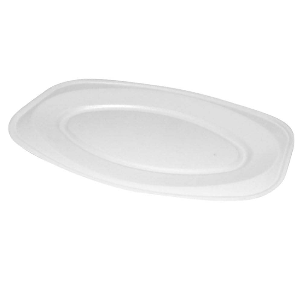 LogiPack GeRo Servierplatten 45x30,5 cm, 10er-Pack – Oval, aus XPS, Weiß