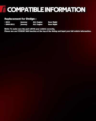 Image of Torchbeam Rear Brake Caliper Right for Dodge 2009-2012 Journey, Rear Right Caliper Replace # 18B5176