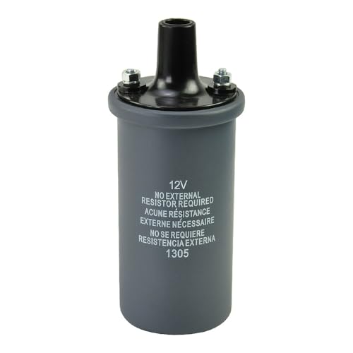 CNPAPC 12V Alternator Canister Ignition Coil with Internal Resistor Compatible With All Coils That for Resistor #383444 383449 B6A-12029 Compatible With Ford Tractors 2000 3000 4000 5000 NAA600