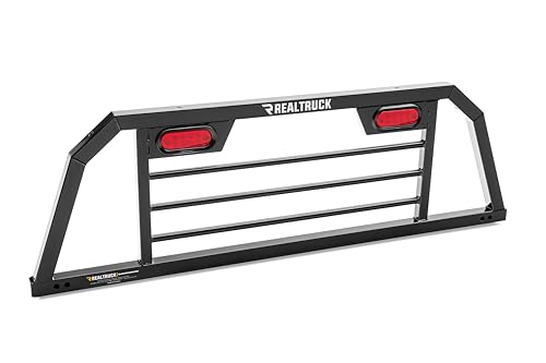 RealTruck BACKRACK SRL Rack with Lights Included, Black | SRL800 | Fits 2020-2025 Chevrolet/GMC Silverado/Sierra 2500/3500 HD; 2004-2022 Nissan Titan; 2000-2007 Toyota Tundra & Others