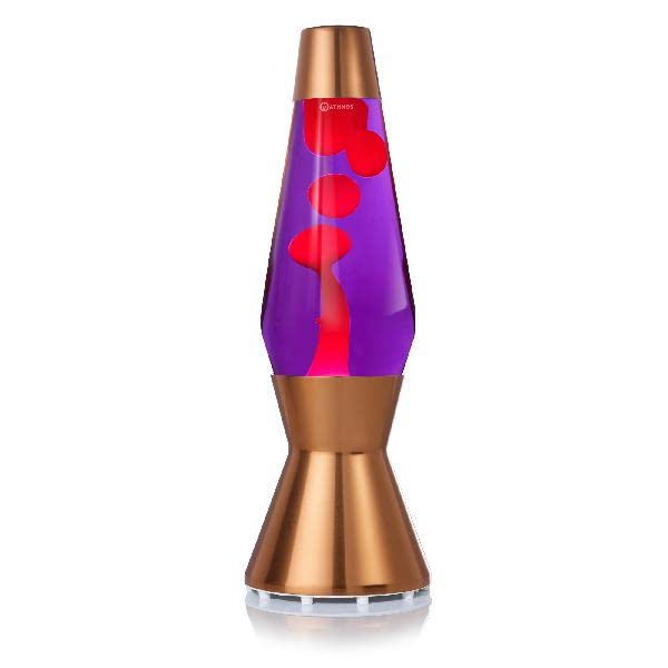 Mathmos Lámpara de lava Astro Cobre | Inventores británicos del clásico de diseño de 1963 | Lámpara de lava Violeta/Rojo fabricada a mano en Gran Bretaña según estrictas normas de seguridad
