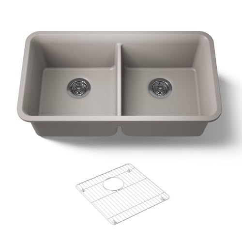KOHLER K-8199-CM3 Cairn Sink, 33 in, Matte Taupe