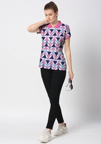 Image of Wear Your Opinion Women's All Over Printed Polo Collar Neck T-Shirt