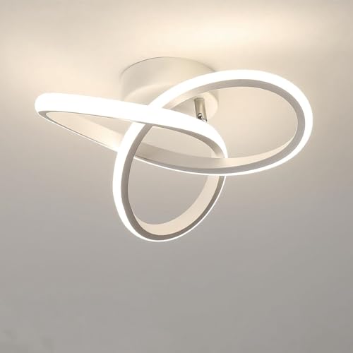 Comely Plafoniera LED, 22 W Lampada da Soffitto Moderna, 4500 K 2500 lm Plafoniere Design Fiore, Lampadario Acrilico Bianca per Cucina Bagno Camera da Letto Balcone Corridoio