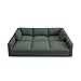 HONBAY Modular Sectional Sofa with Storage Corduroy Sectional Sleeper Sofa Modular Sectional Couches for Living Room,Green
