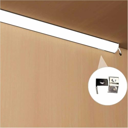 Image of Lighting (16x16mm) Aluminium Round LED Strip Lights 1Meter Aluminium Round Profile Light Channels Corner with Diffused Cover,End Caps & Mounting Clips Without LED Straight Linear-Pack of 5,Silver