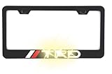 Black Stainless Steel License Plate Frame Holder T-R-D for Car, Front and Rear