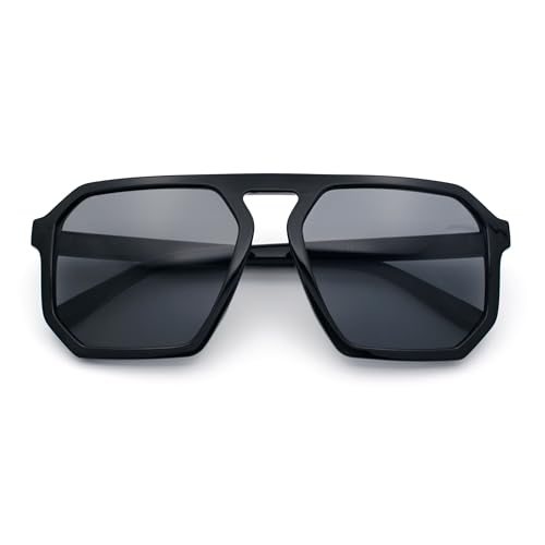 Image of SA106 Mens Octagon Geometric Plastic Racer Mob Pilots Sunglasses