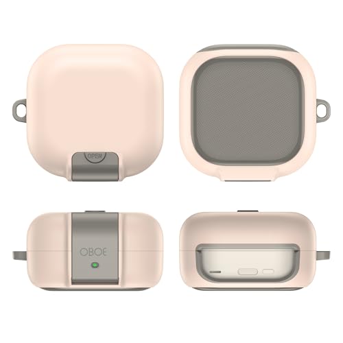 Image of Oboe Aegis Case 'Compatible with' Samsung Galaxy Buds 4 & 4 Pro Case with Phone Stand & Keyring (Pink) [Buds & ChargingCase NOT Included]