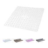 TranquilBeauty Duschmatte Quadratisch - Weiß - 53x53cm - Hautsensitiv - Antirutschmatte - Duscheinlage rutschfest - Maschinenwaschbar - Latexfrei - Ideale Duschmatte für Senioren und Kinder