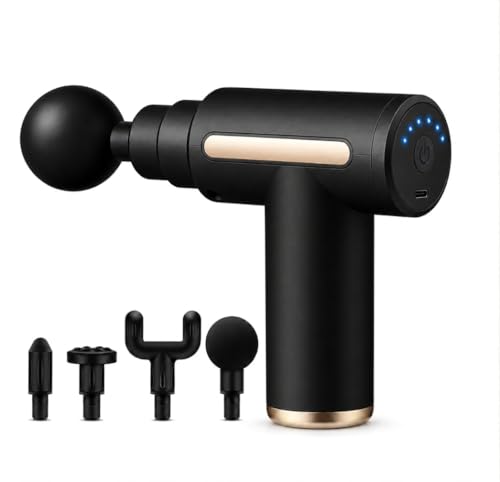 Image of SMAX Massage Gun for Pain Relief | Body Massager Machine for Back, Neck, Shoulder & Full Body | Deep Tissue Muscle Massager | Portable Cordless Electric Massage Gun with 4 Massage Heads | Type-C Rechargeable