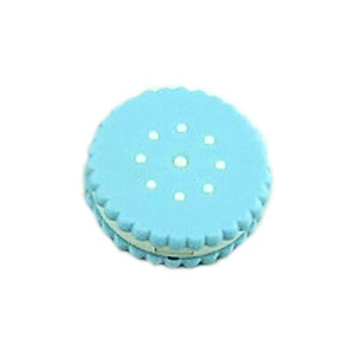 Preisvergleich Produktbild HFNJLOMU Brillenetui Schreibwaren Box Niedlichen Cartoon Cookies Form Kontaktlinsenetui Schöne Spezielle Mini Reise Tragbare Tasche Fall Box Container Travel Kit Halter, Blau