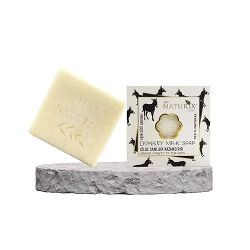 LIMOPA Donkey Milk Organic Bar Soap Moisturizing Soap Made from Natural Oil | Hair Hand Face Body Bath Wash | Skin Care Cleanser Shampoo