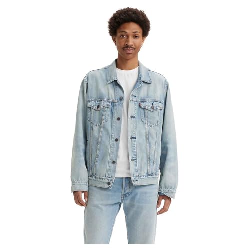 Levi's Veste en jean camionneur pour homme, coupe décontractée, A Bright Light, L, Une lumière vive, L