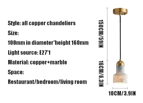 Lustre suspension en marbre résistant et anti-usure