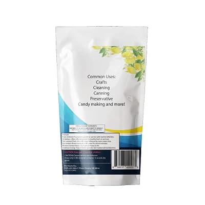 CrystalClearlab Chlorine Dioxide Citric Acid Powder, Bulk Crystals Food Grade Citric Acid Powder, for Household Cleaning, Bath Bombs, Non GMO Preservative, Reasealable 5 lb