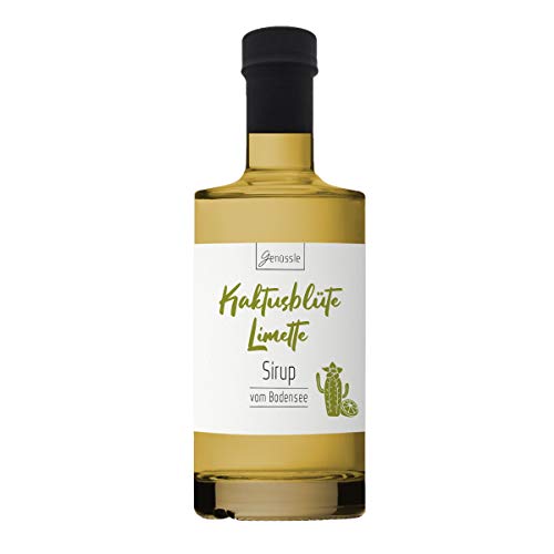Kaktusblüte-Limette-Sirup 350ml - Genüssle Katkusfeigen Sirup vom Bodensee - Kaktusfeigenblütensirup aus rein natürlichen Zutaten und ohne Zusatzstoffe, Größe:350 ml Kaktusblüte-Limette-Sirup 350ml - Genüssle Katkusfeigen Sirup vom Bodensee - Kaktusfeigenblütensirup aus rein natürlichen Zutaten und ohne Zusatzstoffe, Größe:350 ml