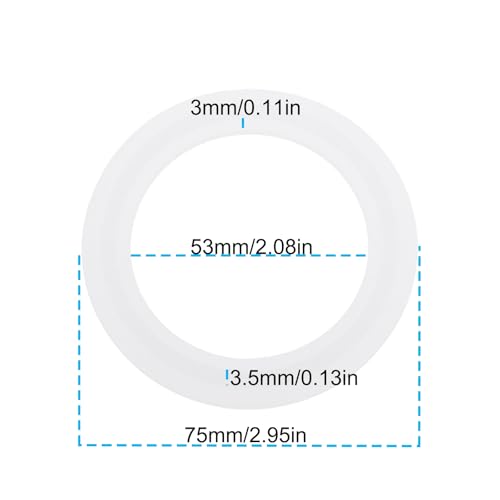 Briny River 5 Stück 2 Zoll Whirlpool O-Ring Dichtungen 711-4030B OD75xID53xT5mm Kompatibel mit Balboa Kompatibel mit Gecko