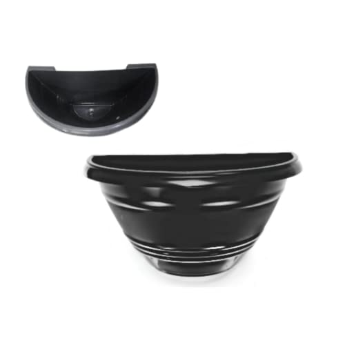 Kit 24 Vaso Meia Lua Preto Jardim Vertical 1 Litro Cor:Preto