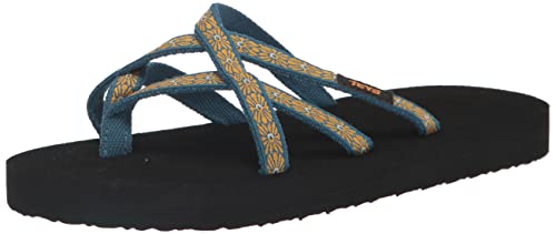 Teva Y Olowahu Sandal, Flower Loom Blue Coral, 4 Us Unisex Big Kid #TOP10