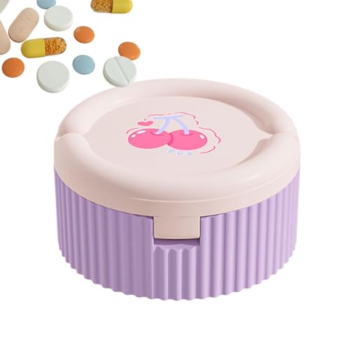 LUAMY ピルオーガナイザー、薬ピルオーガナイザー | 折りたたみ可能なウォーターカップ付き薬容器箱 | 屋内の家と屋外旅行のための密封された薬物主催者の保管