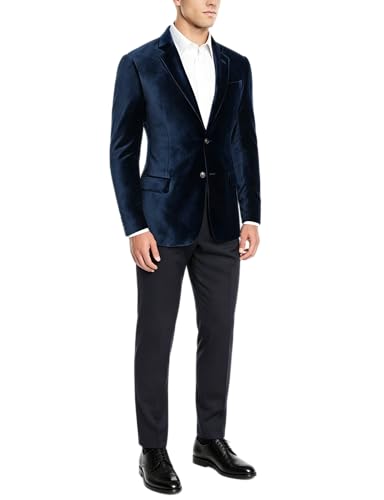 Blazer en velours pour homme Ulnomio veste de costume casual chic à deux boutons