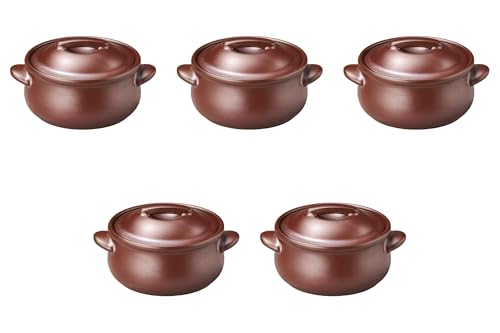 Set of 5, Iron Red 4.7 inches (12 cm) Casserole [5.9 x 4.7 x 3.1 inches (15 x 12 x 8 cm) | Setomonohonpo