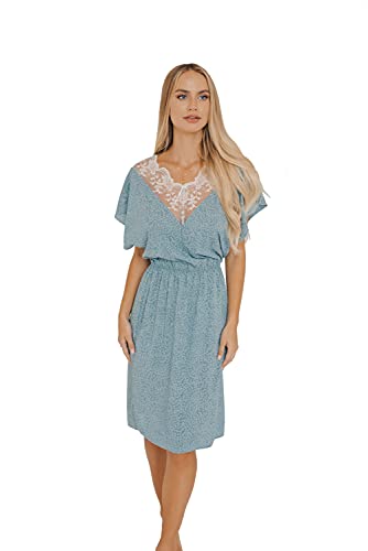 Womens NIGHTDRESS with sexy Lace Back Sleepwear Plus size PJ Set S-4XL Perfect Valentine's gift in...