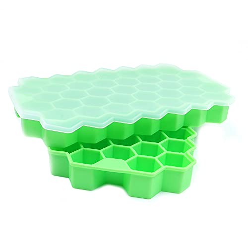 Alnicov Juego 2 Moldes Hexagonales para Cubos de Hielo con Tapa miniatura 1