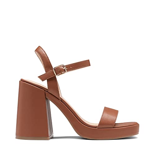 Image of DREAM PAIRS Heels for Women Block Chunky Platform Sandal