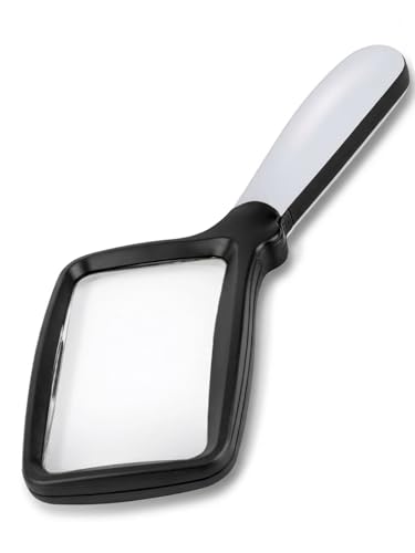 Loupe de Lecture Rectangulaire avec Lumière LED - Loupe 3X Taille Pliable et Légère pour Seniors, Malvoyants et Dégénérescence Maculaire - Idéale pour...