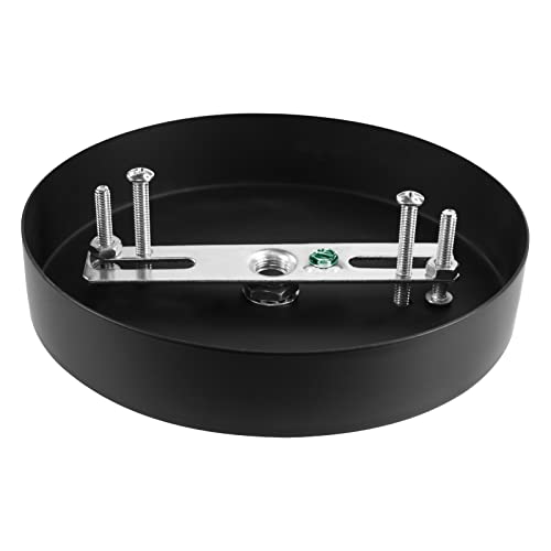 Image of Sangle Sopffy Pendant Light Canopy Kit, 4.7 Inches Ceiling Lighting Canopy Kit with All Mounting Hardware Modern Chandelier Ceiling Plate Cover for Pendant Lighting Fixtures, Black (Black)
