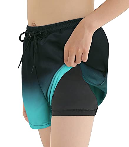 CULACCINO Boys Swim Trunks Boxer Brief Liner Anti Chafe Toddler Swim Shorts Boy Bathing Suit with Compression Liner 2-16T2