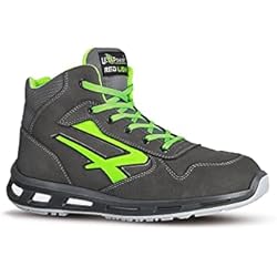Botas De Seguridad U Power Amazon U-Power Red Lion Hummer, Safety Shoes,Zapatos de Seguridad, Altos, Ligeros y Flexibles, Antiperforación, Antipinchazos, con Inserto Infinergy, con Puntera de Aluminio - Grey & Green 43