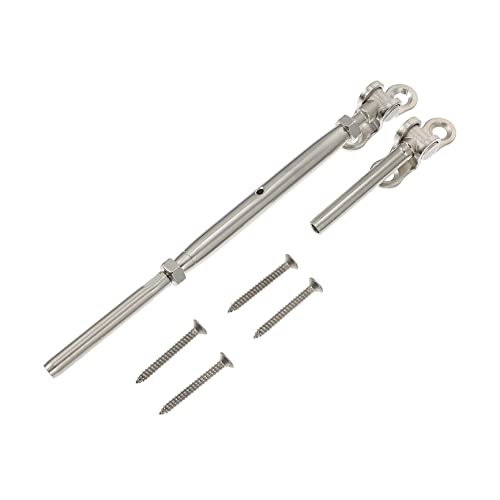 VILLCASE Rotatable Railing Connector Stainless Steel for Wire Cable Rope Stairs Deck Cable Kit