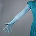 DooWay Fashion Long Opera Gloves Velvet for Women Stretch Costume Vintage Party Evening Gloves Light Blue 28