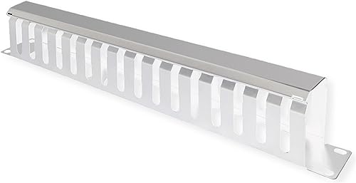 VALUE 19"-Frontplatte 1 HE mit Rangierkanal 40 x 80 mm, grau