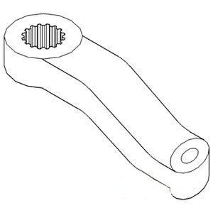 Compatible with Ford New Holland Tractor Steering Arm RH Part No A-D2NN3130A, C7NN3130A